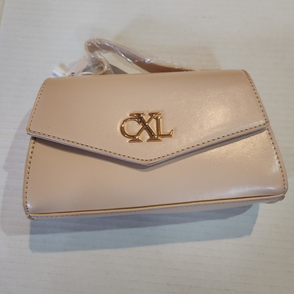 CXL Christian Lacroix Nude Laine Matte Patent Crossbody Bag NWT